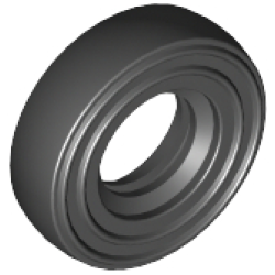 Tire 14mm D. x 4mm Smooth Small Single - Black Tire 14mm D. x 4mm Smooth Small Single - Black