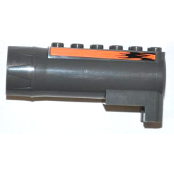 Air Blast Launcher Receiver (Racers) with Orange Line with Black Flames Pattern on Both Sides (Stickers) - Set 7971 Air Blast Launcher Receiver (Racers) with Orange Line with Black Flames Pattern on Both Sides (Stickers) - Set 7971