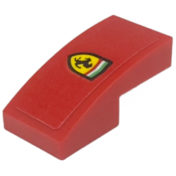 Slope, Curved 2 x 1 x 2/3 with Ferrari Logo Pattern Model Left Side (Sticker) - Set 76914 Slope, Curved 2 x 1 x 2/3 with Ferrari Logo Pattern Model Left Side (Sticker) - Set 76914
