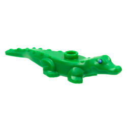Alligator / Crocodile Baby Hatchling with Blue Eyes Pattern