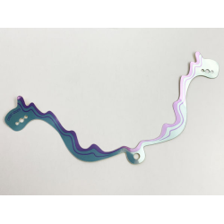 Plastic Part for Set 43184 - Mirrored Light Aqua Dragon Side Frill with Lavender Edges Pattern