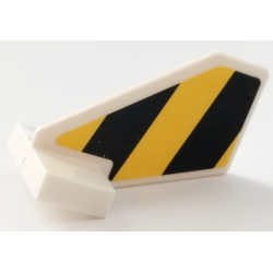Tail Shuttle, Small with Black and Yellow Danger Stripes Pattern Model Right Side (Sticker) - Set 79122