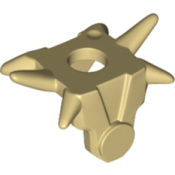 Minifigure Armor Breastplate with Shoulder Spikes - Tan