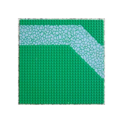 Baseplate, Road 32 x 32 with Driveway with Light Gray Cobblestones Pattern Baseplate, Road 32 x 32 with Driveway with Light Gray Cobblestones Pattern