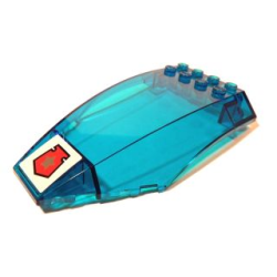 Windscreen 10 x 6 x 2 Curved with Space Police 3 Badge Pattern (Sticker) - Set 5973 Windscreen 10 x 6 x 2 Curved with Space Police 3 Badge Pattern (Sticker) - Set 5973