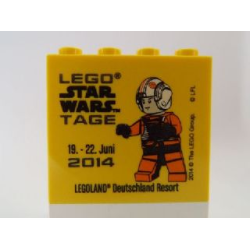 Brick 2 x 4 x 3 with Legoland Deutschland Resort Star Wars Tage 19. - 22. Juni 2014 Pattern Brick 2 x 4 x 3 with Legoland Deutschland Resort Star Wars Tage 19. - 22. Juni 2014 Pattern