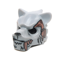 Minifigure, Headgear Mask Tiger with White Fang, Copper Fang and Copper Armor with Rivets Pattern Minifigure, Headgear Mask Tiger with White Fang, Copper Fang and Copper Armor with Rivets Pattern