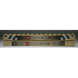 Brick 1 x 16 with Lego Racers Logo Pattern, Both Sides Different (Stickers) - Set 8364