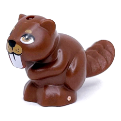 Beaver, Friends Style with Nougat Eyes, Medium Nougat Muzzle, Black Nose and White Teeth Pattern