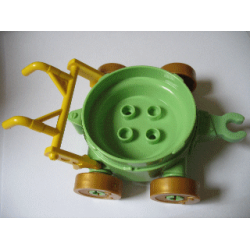 Duplo Cart with Wheels and Yellow Handlebars Duplo Cart with Wheels and Yellow Handlebars
