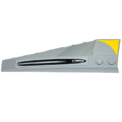 Wedge 10 x 3 Right with Cannon Ridge and Yellow Triangle Pattern (Stickers) - Set 75092