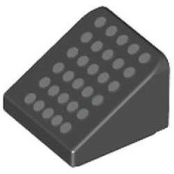 Slope 30 1 x 1 x 2/3 with 30 Silver Dots Pattern