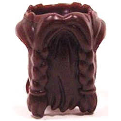 Minifigure Beard, Braided with Hair in Back