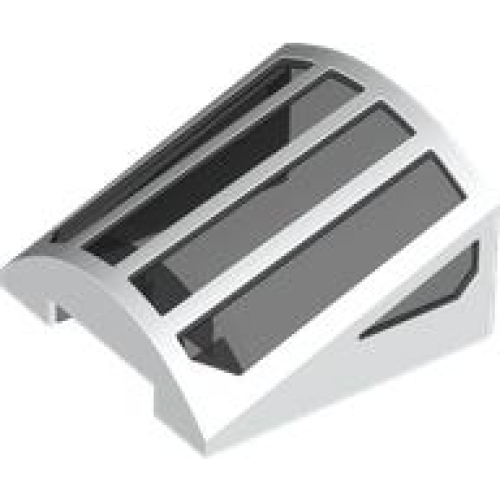 Деталь LEGO 103918pb01 Windscreen 4 x 4 x 2 with Molded Trans-Black Glass Pattern