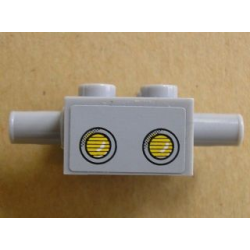 Brick, Modified 2 x 2 with Pins and Axle Hole and Headlights Pattern (Sticker) - Set 3831 Brick, Modified 2 x 2 with Pins and Axle Hole and Headlights Pattern (Sticker) - Set 3831