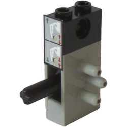 Stickered Assembly 2 x 1 x 3 1/3 with Grabber Lever Control Pattern (Sticker) - Set 8868 - 1 Pneumatic Switch with Top Studs, 1 Technic, Brick 1 x 2 with Hole