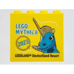 Brick 2 x 4 x 3 with LEGO MYTHICA 2023 LEGOLAND Deutschland Resort Pattern Brick 2 x 4 x 3 with LEGO MYTHICA 2023 LEGOLAND Deutschland Resort Pattern