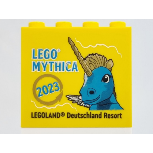 Деталь LEGO 30144pb396 Brick 2 x 4 x 3 with LEGO MYTHICA 2023 LEGOLAND Deutschland Resort Pattern