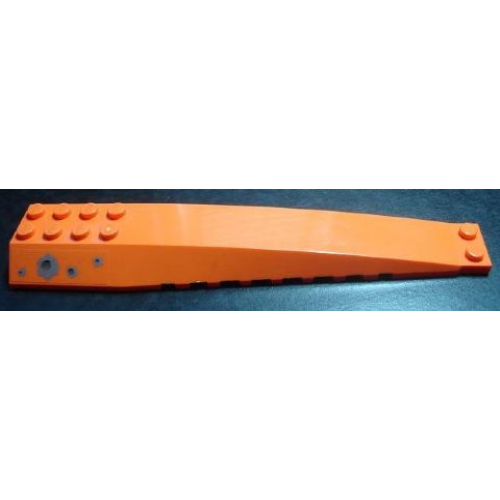 Деталь LEGO 45301pb003 Wedge 16 x 4 Triple Curved with Reinforcements with Bullet Holes on Right Side Pattern (Sticker) - Set 7705