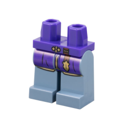 Hips and Sand Blue Legs with Dark Purple Coattails, Reddish Brown Belt and Gold Trim Pattern Hips and Sand Blue Legs with Dark Purple Coattails, Reddish Brown Belt and Gold Trim Pattern