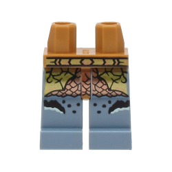 Hips and Sand Blue Legs with Gold and Copper Belt and Loincloth over Scales and Black and Light Aqua Markings Pattern Hips and Sand Blue Legs with Gold and Copper Belt and Loincloth over Scales and Black and Light Aqua Markings Pattern