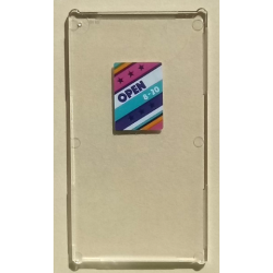 Glass for Window 1 x 4 x 6 with 'OPEN 8-20' on Stripes with Stars Background Pattern (Sticker) - Set 41312