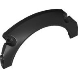 Technic, Panel Car Mudguard Arched #43 11 x 2 x 5 Rounded Top - Black