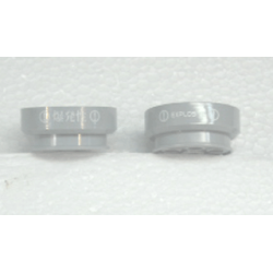 Wheel 30mm D. x 13mm (13 x 24 Model Team) with White Asian Characters and 'EXPLOSIVE' Pattern on Opposite Sides (Stickers) - Set 7701