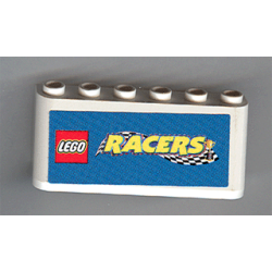 Windscreen 2 x 6 x 2 with LEGO Racers Logo on Blue Background Pattern (Sticker) - Sets 3420-1 / 3420-2 / 3420-4 / 3421 / 3425-1 Windscreen 2 x 6 x 2 with LEGO Racers Logo on Blue Background Pattern (Sticker) - Sets 3420-1 / 3420-2 / 3420-4 / 3421 / 3425-1