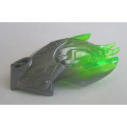 Bionicle Creature Head / Mask with Marbled Trans-Bright Green Pattern Bionicle Creature Head / Mask with Marbled Trans-Bright Green Pattern
