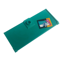 Door 1 x 3 x 6 with Stud Handle with Arcade Machine, Dark Pink and Holographic Triangles on Black and Yellow Background Pattern Model Left Side (Sticker) - Set 41708 Door 1 x 3 x 6 with Stud Handle with Arcade Machine, Dark Pink and Holographic Triangles on Black and Yellow Background Pattern Model Left Side (Sticker) - Set 41708