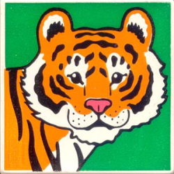 Duplo, Tile 2 x 2 x 1 with Tiger Mosaic Picture 03 Pattern Duplo, Tile 2 x 2 x 1 with Tiger Mosaic Picture 03 Pattern
