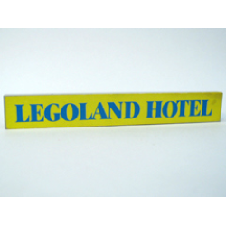 Train Level Crossing Center Rail Cap Insert with 'Legoland HOTEL' Pattern (Sticker) - Set 6390