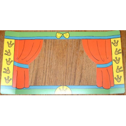 Plastic Part for Sets 3615 and 9131 - Theater Backdrop with Curtains and Stage