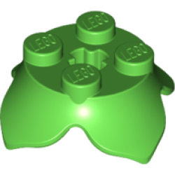 Plant Leaves 2 x 2 with 4 Petals and Axle Hole - Bright Green Plant Leaves 2 x 2 with 4 Petals and Axle Hole - Bright Green