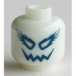 Minifigure, Head Alien with Open Eyes with Streaking Veins and Jagged Smile Pattern (Ultra Agents Electrolyzer)