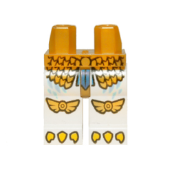Hips and White Legs with Gold Scaled Armor, Eagle Knee Covers and Yellow Talons Pattern