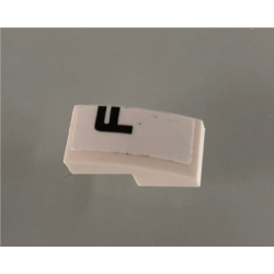 Slope, Curved 2 x 1 x 2/3 with Black Letter F on White Background Pattern Model Left Side (Sticker) - Set 42096 Slope, Curved 2 x 1 x 2/3 with Black Letter F on White Background Pattern Model Left Side (Sticker) - Set 42096