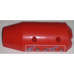 Vehicle, Tipper Drum 3 x 6 x 10 Half with 4 Pin Holes and Vent Holes with Bubbles Pattern Model Right (Sticker) - Set 8075 Vehicle, Tipper Drum 3 x 6 x 10 Half with 4 Pin Holes and Vent Holes with Bubbles Pattern Model Right (Sticker) - Set 8075