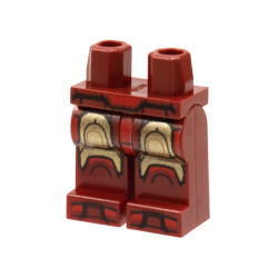 Hips and Legs with Red Buckle, Knees, and Toes, Gold Armor Pattern Hips and Legs with Red Buckle, Knees, and Toes, Gold Armor Pattern