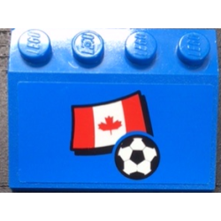 Slope 33 3 x 4 with Flag of Canada and Soccer Ball on Blue Background Pattern (Sticker) - Set 3406 Slope 33 3 x 4 with Flag of Canada and Soccer Ball on Blue Background Pattern (Sticker) - Set 3406