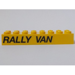 Brick 2 x 8 with 'RALLY VAN' Pattern Model Right Side (Sticker) - Set 5550