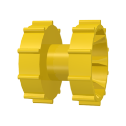 Technic Tread Hub - Yellow Technic Tread Hub - Yellow