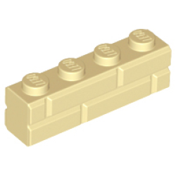 Brick, Modified 1 x 4 with Masonry Profile - Tan
