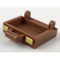 Minifigure, Utensil Suitcase Base with Gold Clasps Pattern
