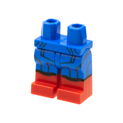 Hips and Legs with Red Boots, Black Panel Lines Pattern Hips and Legs with Red Boots, Black Panel Lines Pattern