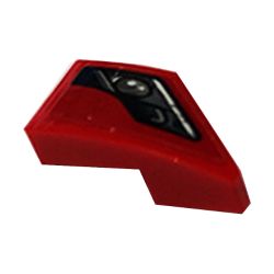 Wedge 2 x 1 x 2/3 Left with Car Headlight Pattern (Sticker) - Set 76895 Wedge 2 x 1 x 2/3 Left with Car Headlight Pattern (Sticker) - Set 76895