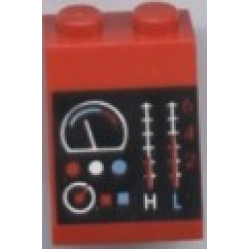 Slope 65 2 x 2 x 2 without Bottom Tube with Gauges and Buttons on Black Background Pattern