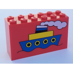 Brick 2 x 6 x 3 with Boat Pattern