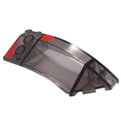 Wedge 8 x 3 x 2 Open Right with Red Trim Pattern (Stickers) - Set 8652 Wedge 8 x 3 x 2 Open Right with Red Trim Pattern (Stickers) - Set 8652
